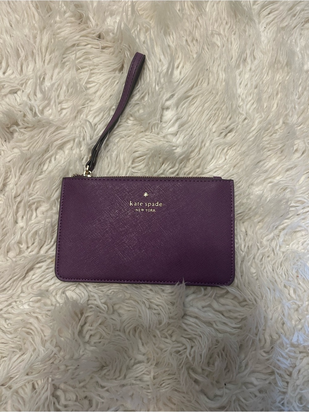 kate spade Plum Saffiano Wristlet Clutch